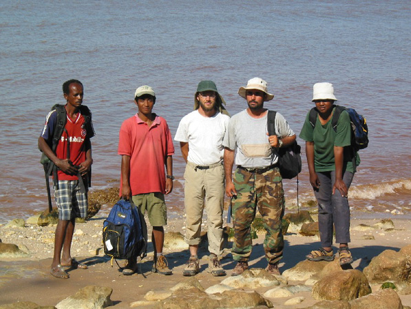 Field team on the shores of Katsepy including Iyad Zalmout, Mitch Irwin, and Lydia Raharivony